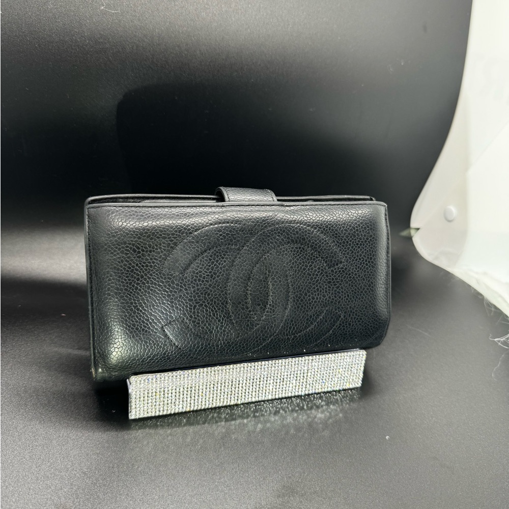 CHANEL BLK Caviar Leather Long Wallet - Picture 15 of 16